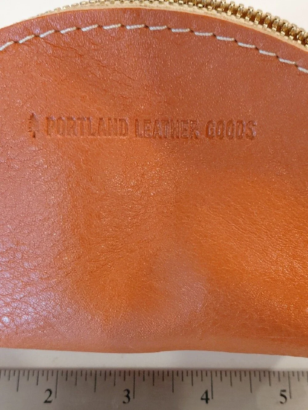 PORTLAND LEATHER GOODS Small Orange Leather TACO Tassel Coin Pouch..NEW? I